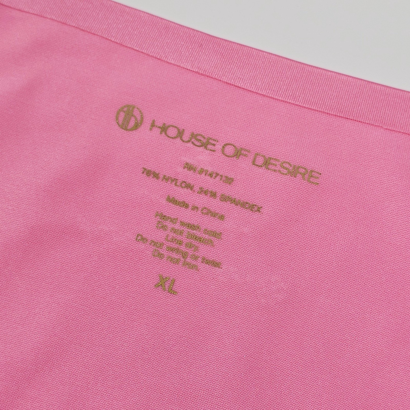 House of Desire Allegra Silky Satin G-String Thong, Bubblegum Pink, Size XL