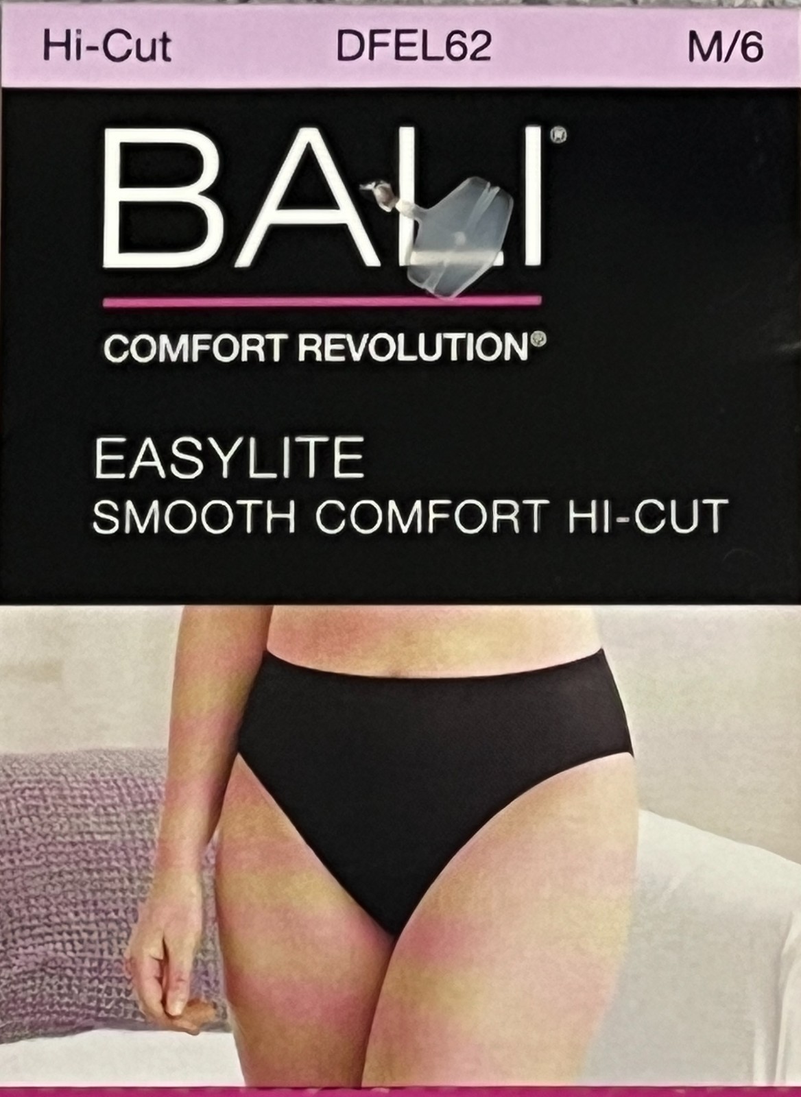 Bali Comfort Revolution Hi-Cut Panties M 6 Medium Easylite DFEL62 NWT 2 Pack