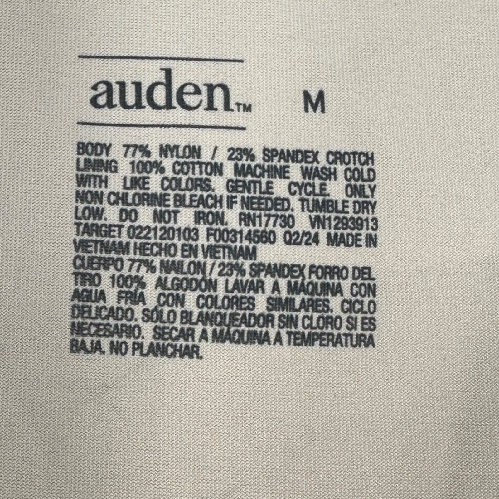 Auden Womens Size Medium 8-10 Panty Thong Invisible Edge No Show Pearl New