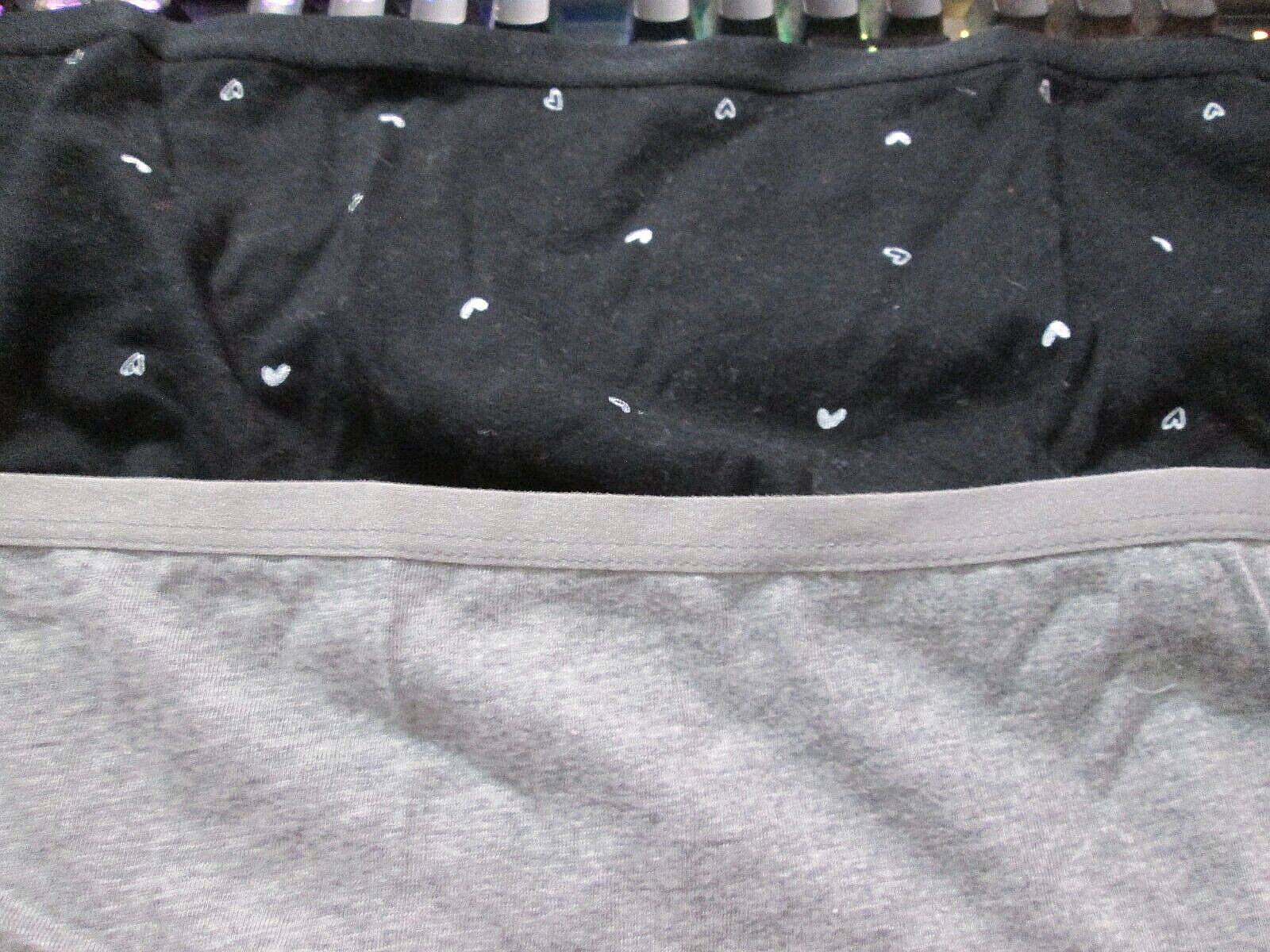 New Auden Bikinis💕 Size 6 Black Hearts + Gray Heather 100% Cotton