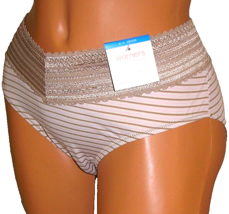 Panties Lingerie Warner’s Dig Free Comfort Waistband Mid Waist Hipster Sz 8 XL