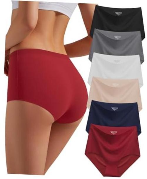 Womens Seamless Underwear High Waisted Full Coverage Medium 6 Color Packs