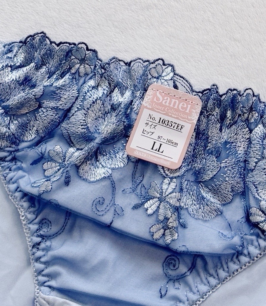 Set Of 4！US-S, M/JP-LL Japanese Embroidery Lace Trim Shiny Smooth Nylon Panties