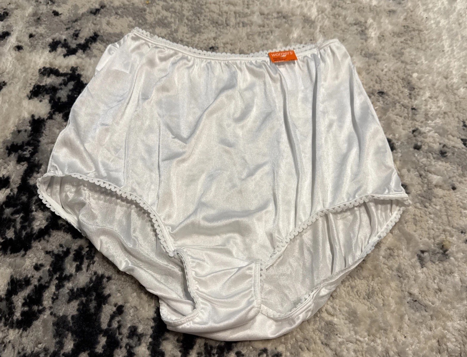 Warner’s Vtg 5184K Nylon White Panties Full Brief Underwear Sz 7 Large Womens