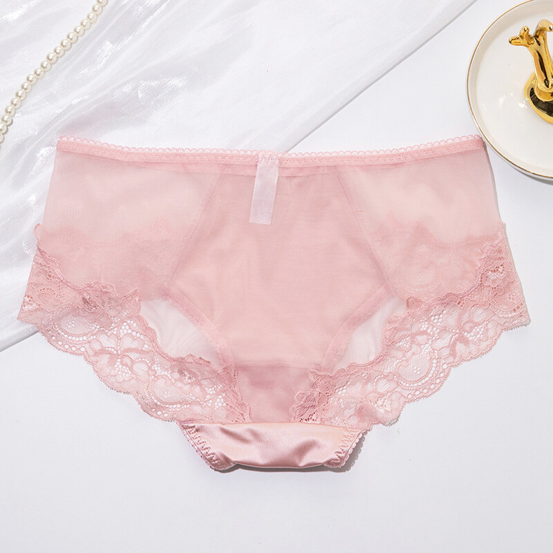 5 Pack Lot Womens Sexy Panties Satin Brief Sheer Lace Hipster Underwear Lingerie