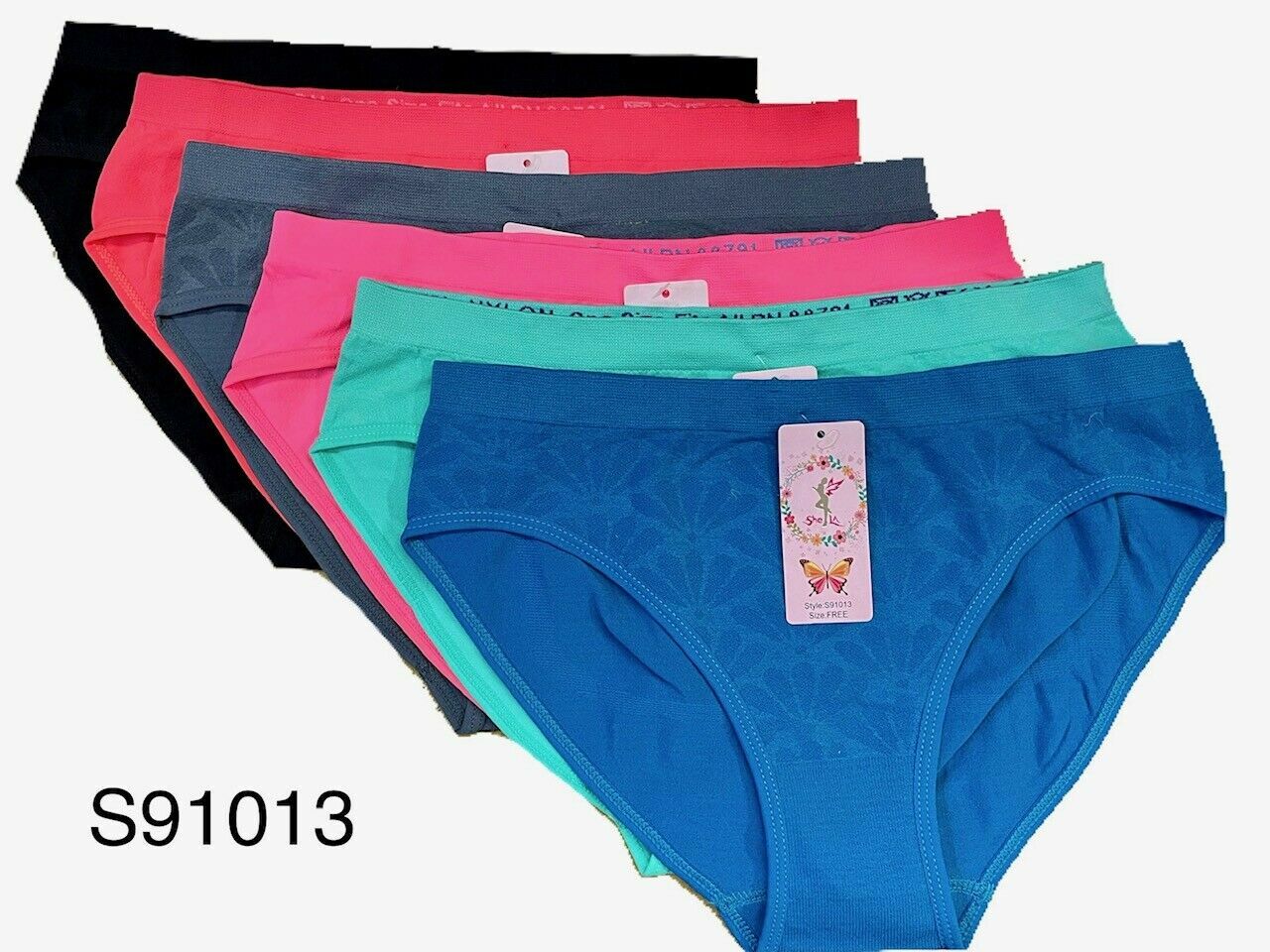 3-6 WOMEN BIKINI BRIEFS Seamless MID RISE PANTIES UNDIES Underwear ONE SIZE 13