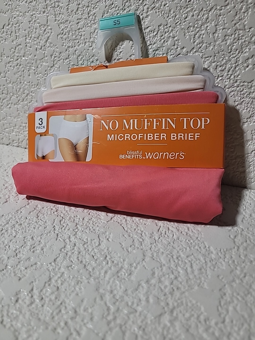 WARNER’S BLISSFUL BENEFITS 3 Pair NO MUFFIN TOP MICROFIBER BRIEFS NWT SIZE S 5