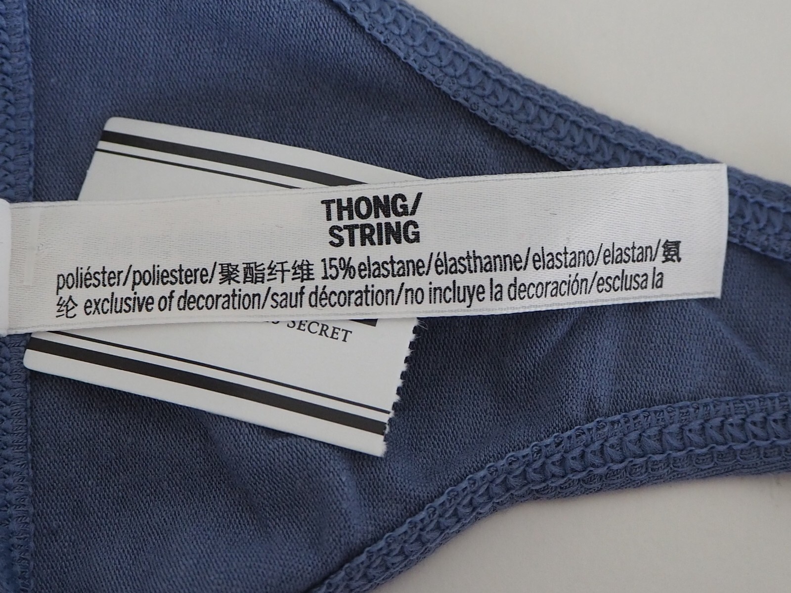 Victoria’s Secret Weiner Blue Dachshund High Leg Thong Panties Hot Dog Sz M NWT