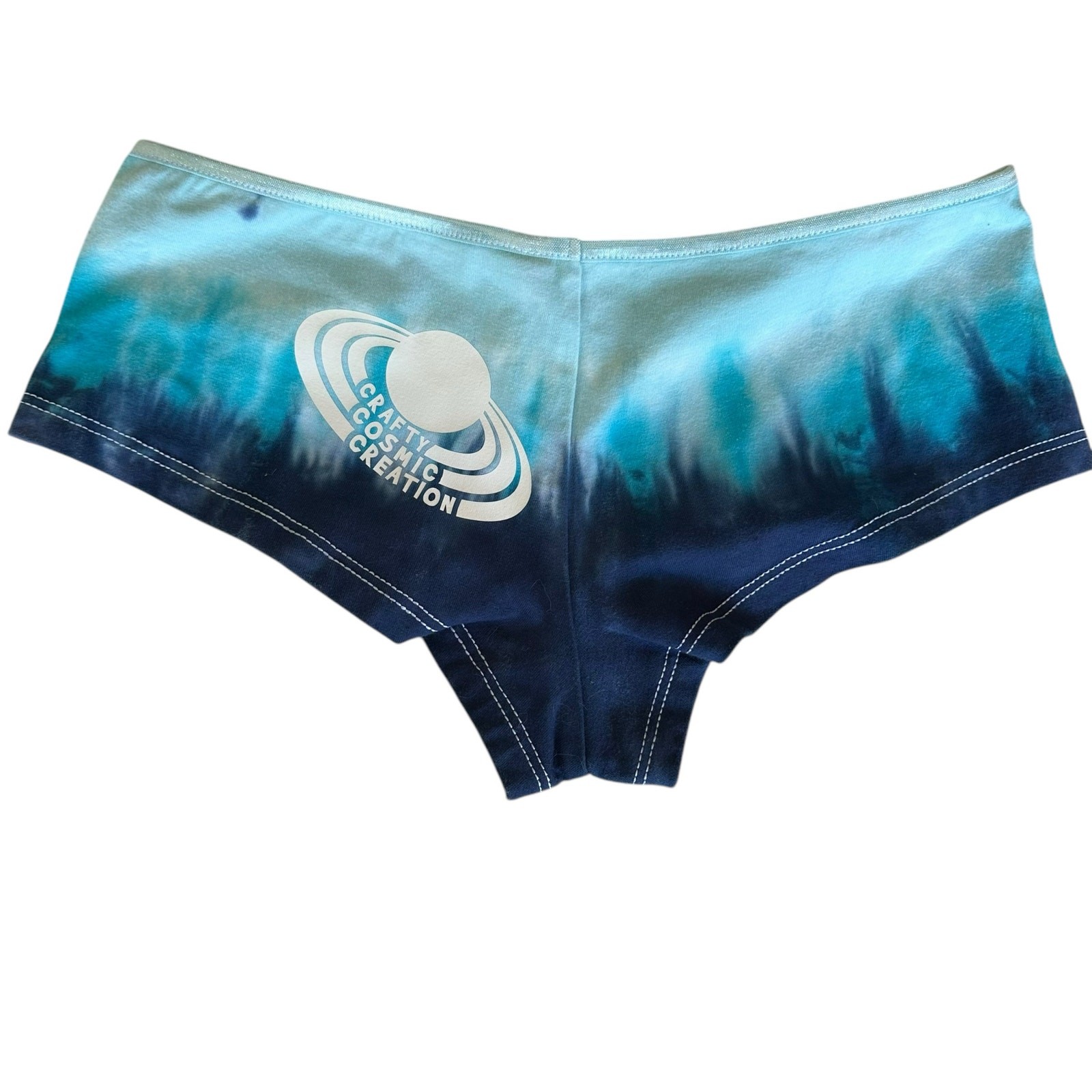 Womens Boyshort Undies Size Large Juniors Handmade Blue Tie Dye Brand New