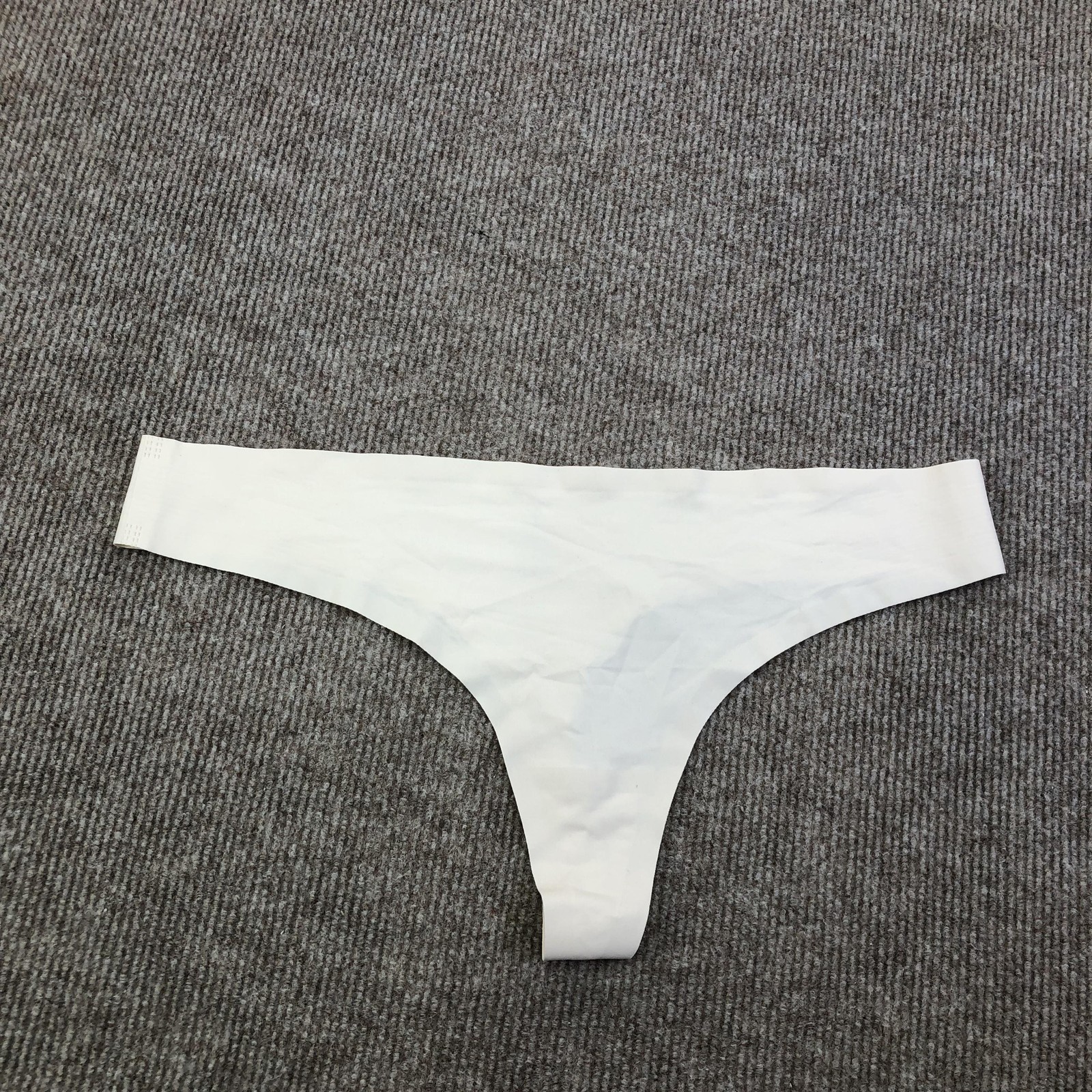 EBY Underwear Womens XL White Seamless Thong Panties Microfiber Stretch