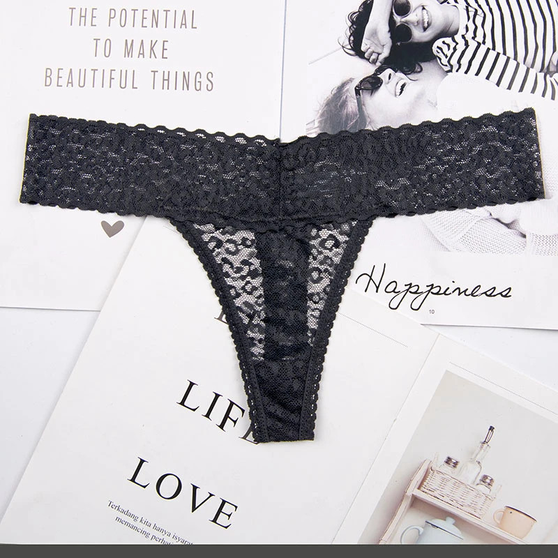 Lace G String Thong Low Rise Stretch Bikini Underwear Panties Women Plus 4XL