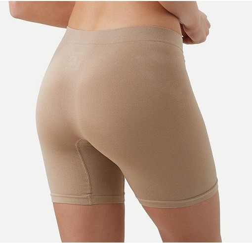 Breezies Charcoal Gray Seamless Long Leg Panties Boyshorts S New