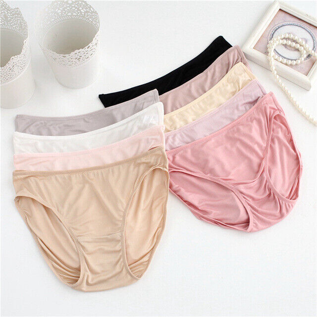 100% Mulberry Silk Underwear For Women Briefs Thin Silk Lady Panties Popular New