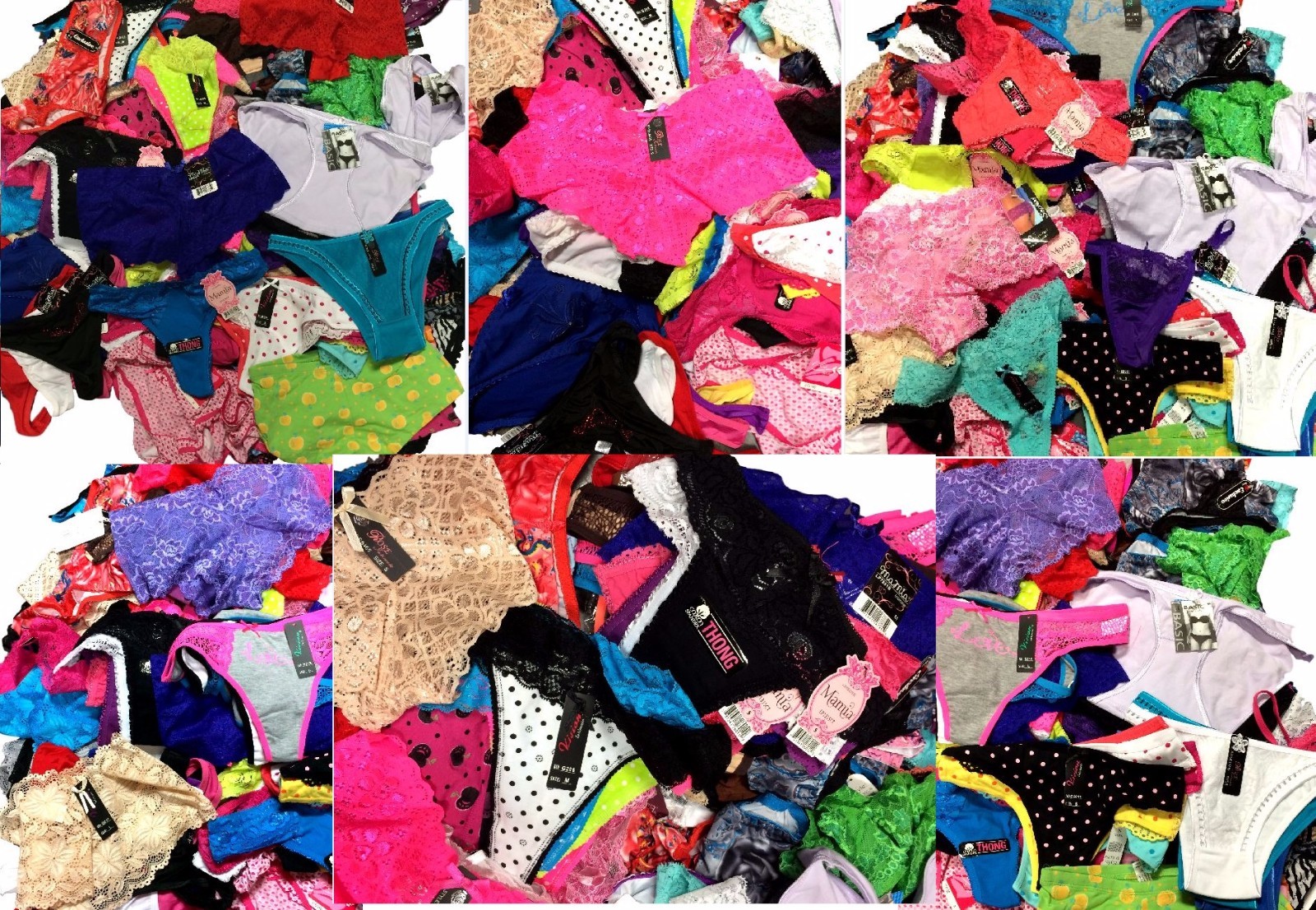 New Wholesale Lot 1 20 100 pc Women Thongs Bikini Briefs Panties Underwear Lot