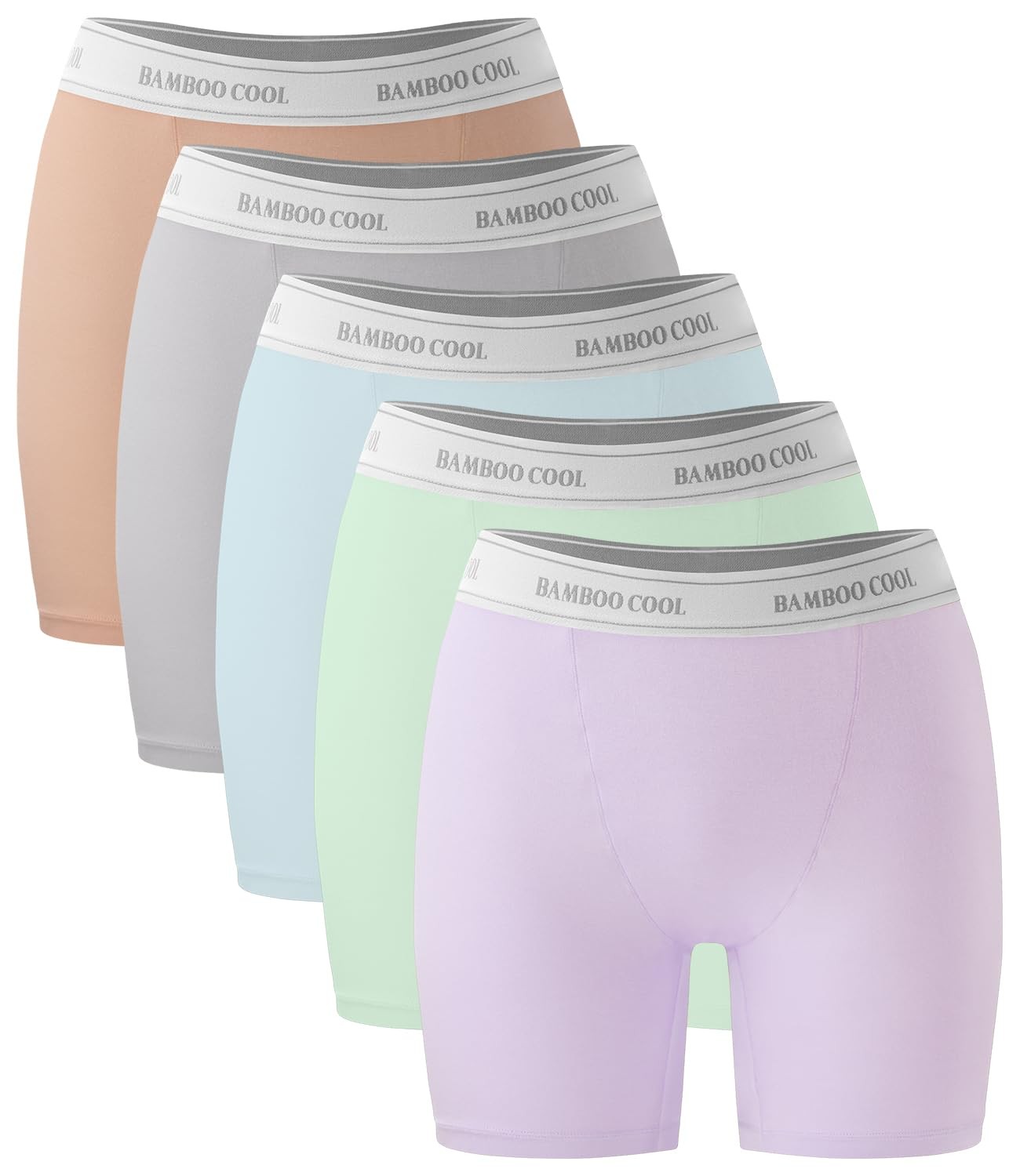 Bamboo Cool Womens Boyshorts Underwear Full Coverage Ladies Panties High