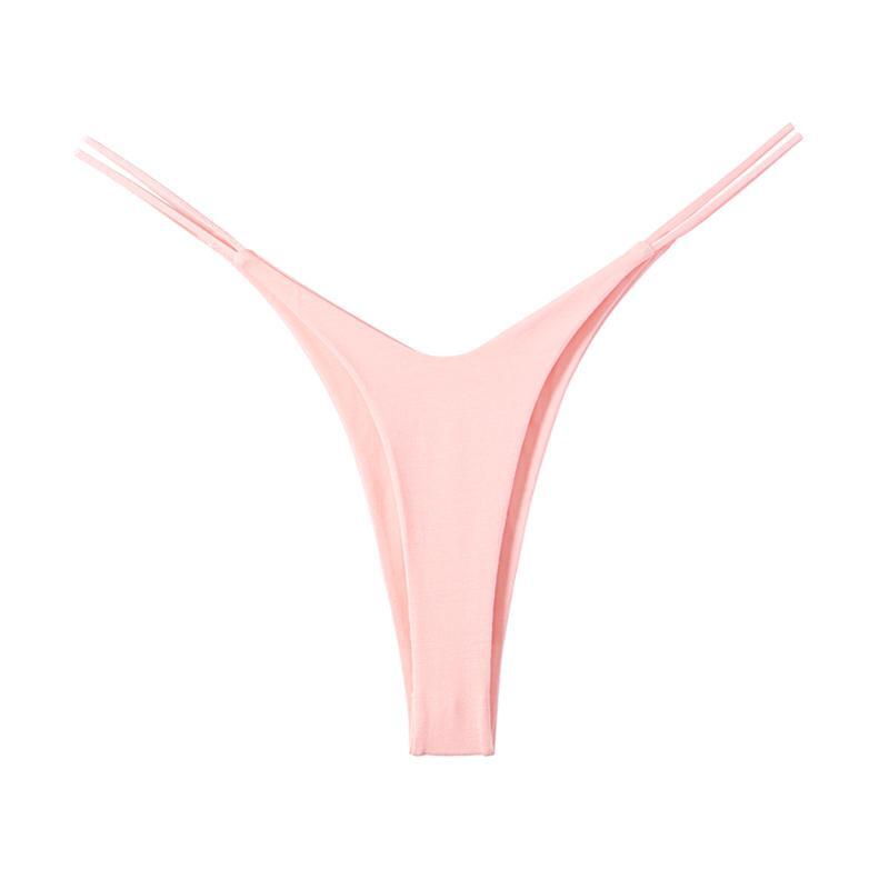 4 Pack Lot Ladies Womens G string Thong Panties Bikinis Sexy High Leg Underwear