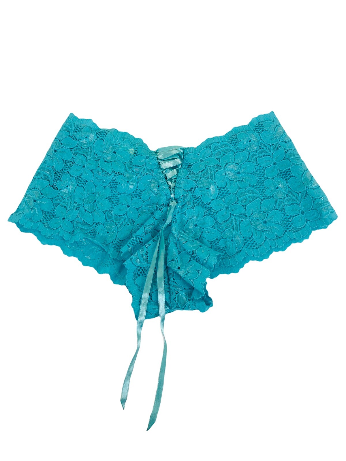 Native Intimates Bikini Underwear Panty Teal Lace Small Single Piece