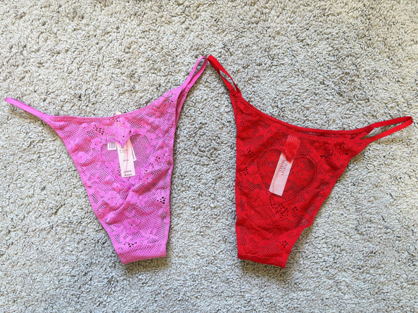 2x NWT – VICTORIA’S SECRET DREAM ANGELS BLING HEART BRAZILIAN PANTIES SET – XL