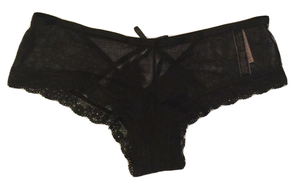Victorias Secret Black Pom Pom Cheeky Panty Size L Very Sexy Bombshell Angel NWT