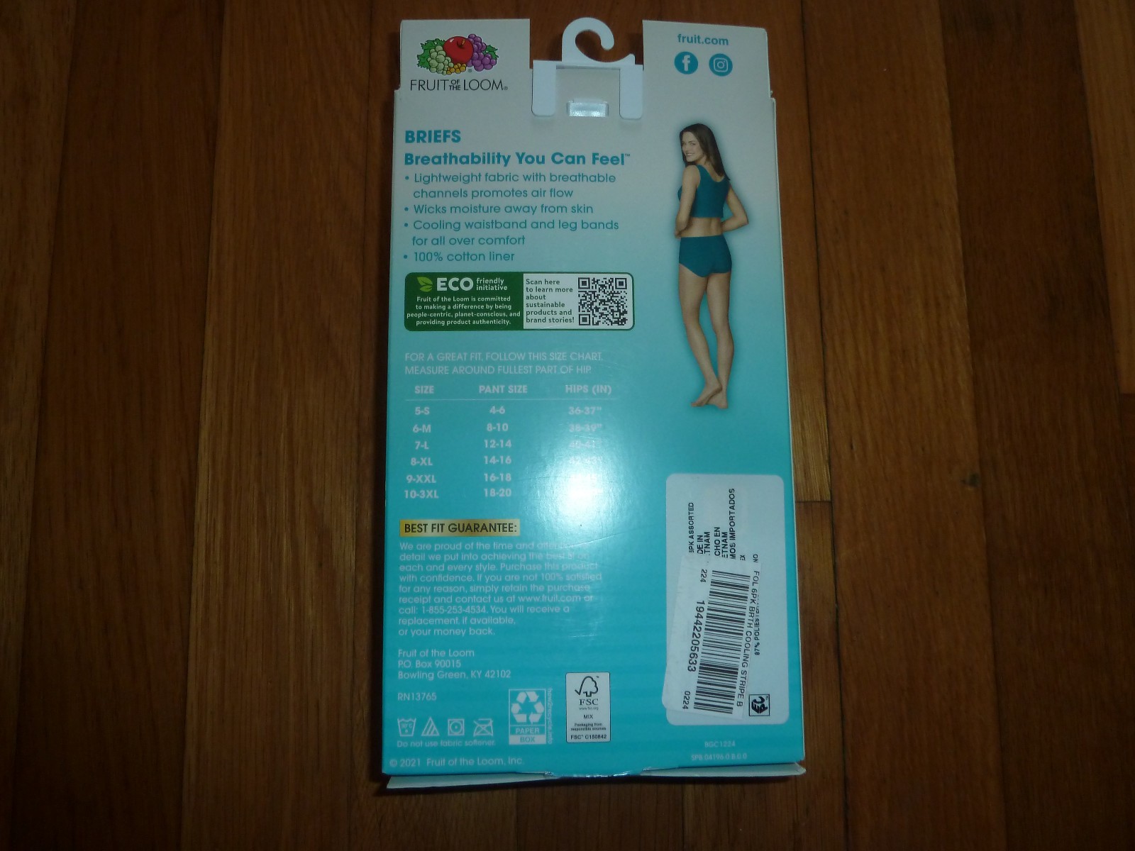6 PR. Women’s FRUIT OF THE LOOM ~BREATHABLE~TRI-COOL Max BRIEF PANTIES SZ 10/3XL