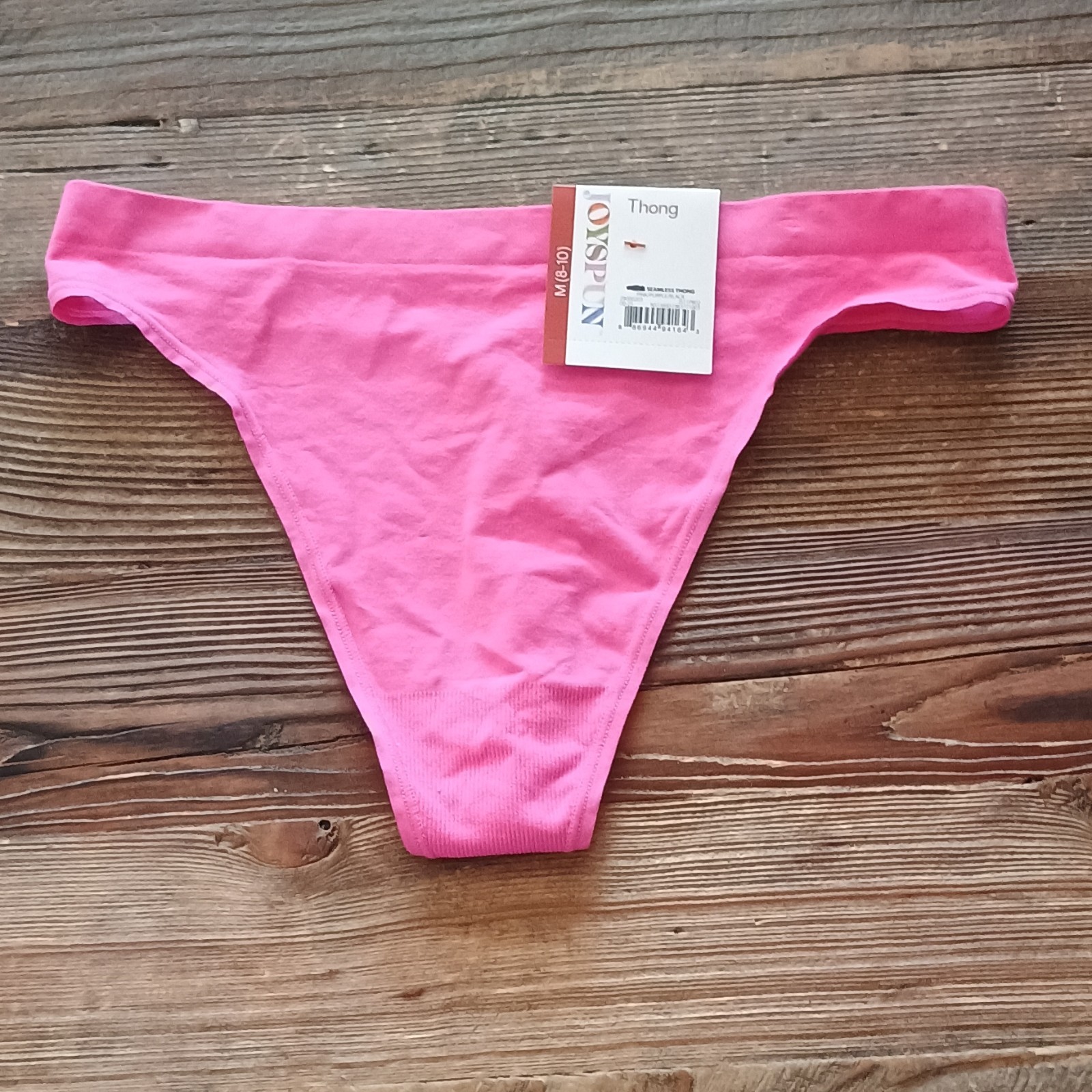 Joyspun Women’s Solid Pink Seamless Thong Panties Size M (8-10) Regular