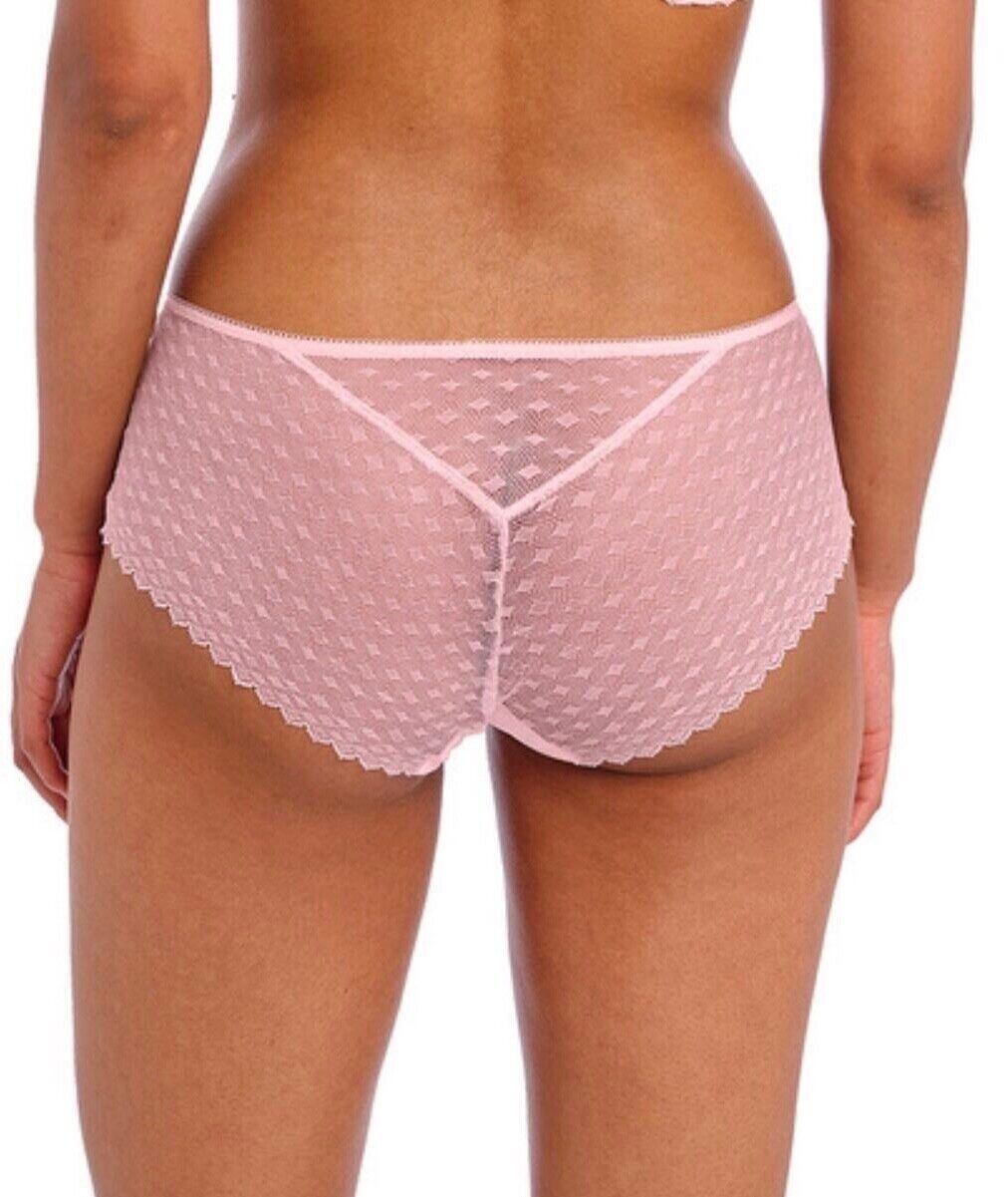 Freya Signature Short Brief Knickers Barely Pink Size S 10 12 Lace 400580 New