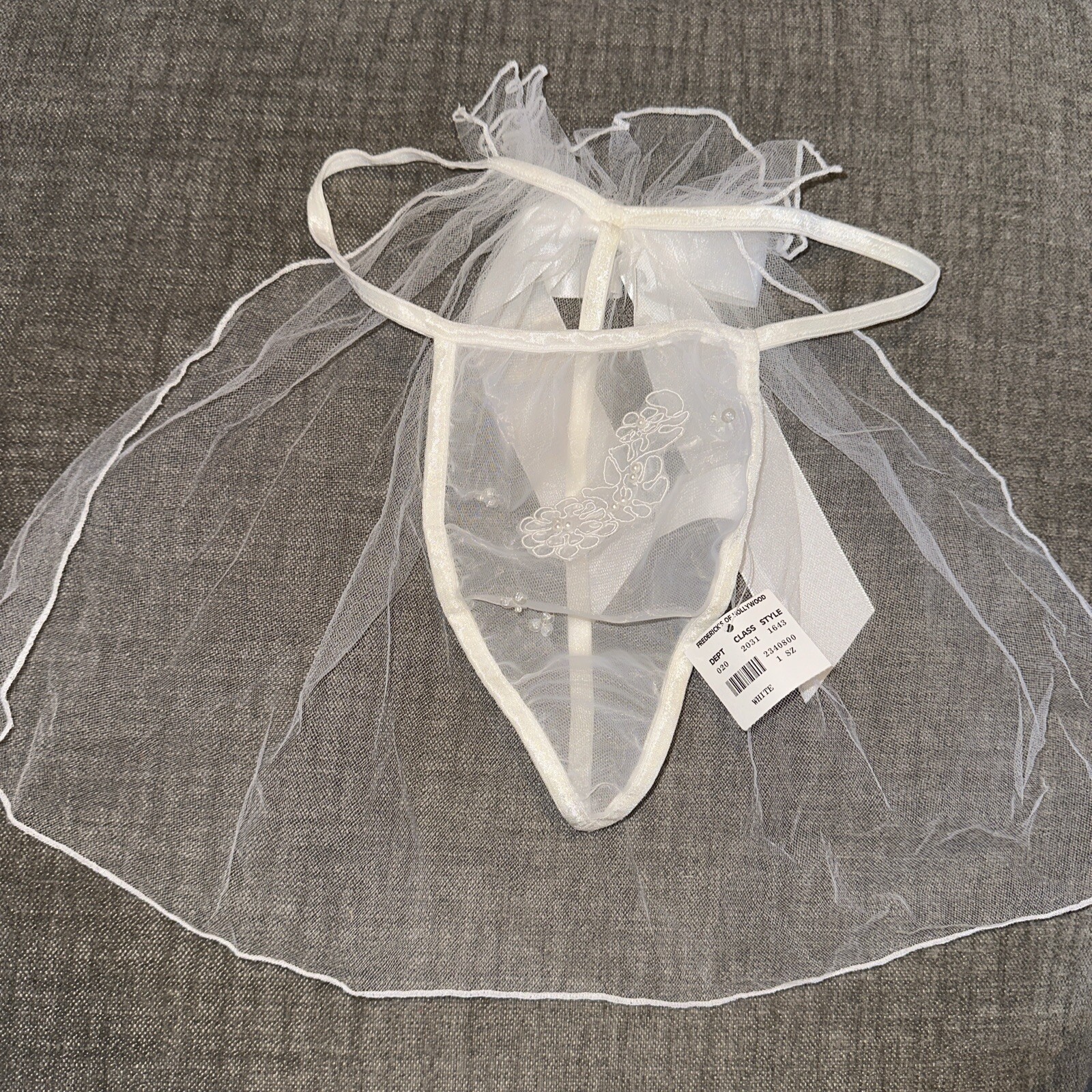 Fredrick’s Of Hollywood Wedding Thong Beaded With Veil