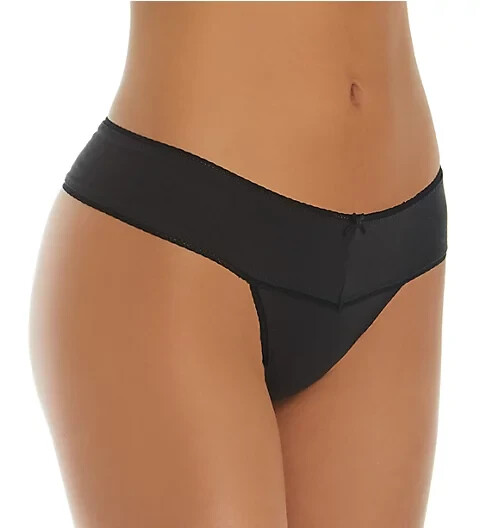 Eberjey Everyday Goddess V-Thong in Black L44603 Womens Size XS/S