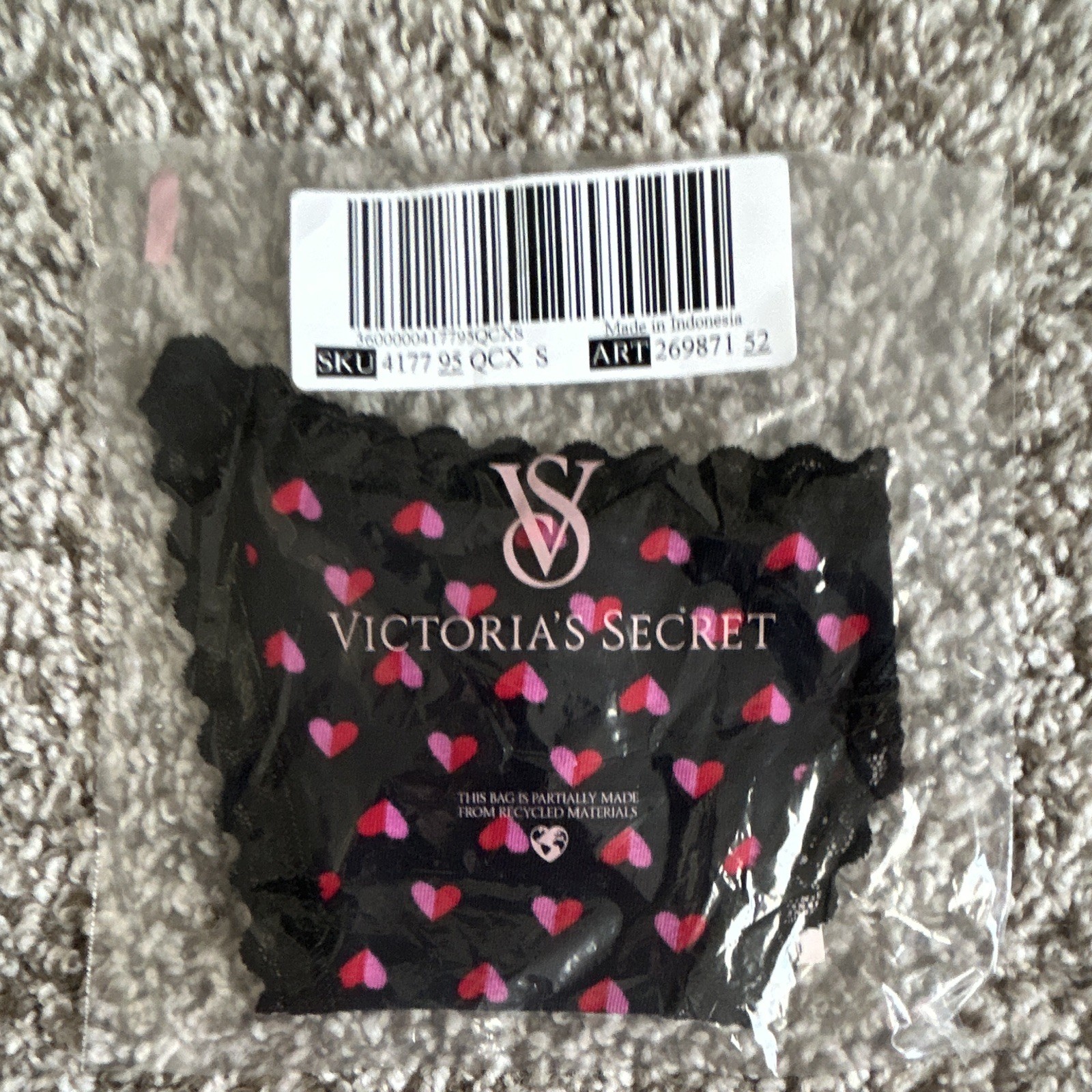 Victoria’s Secret Panties Lot of 5 New Size S Small Thong Lacie V-String Hearts