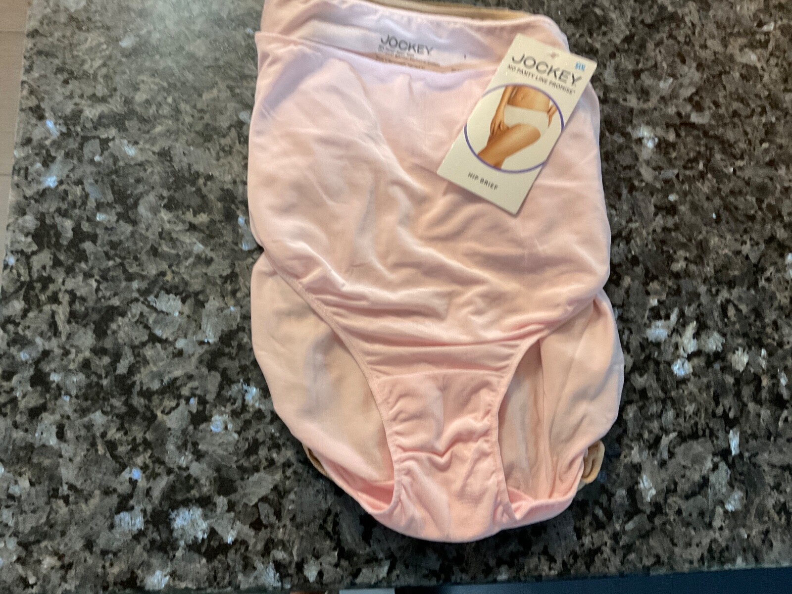 Jockey No Panty Line Promise PInk and Tan Mix Hip Briefs- Set of 3-Size 9-NWT
