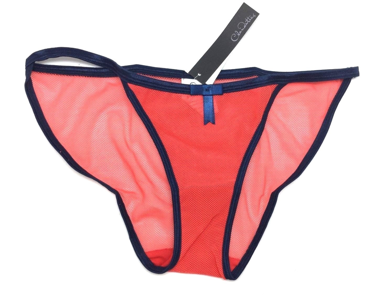 Claudette Fishnet Tanga Gia Red Peacoat Bikini Panty Lingerie Underwear Intimate