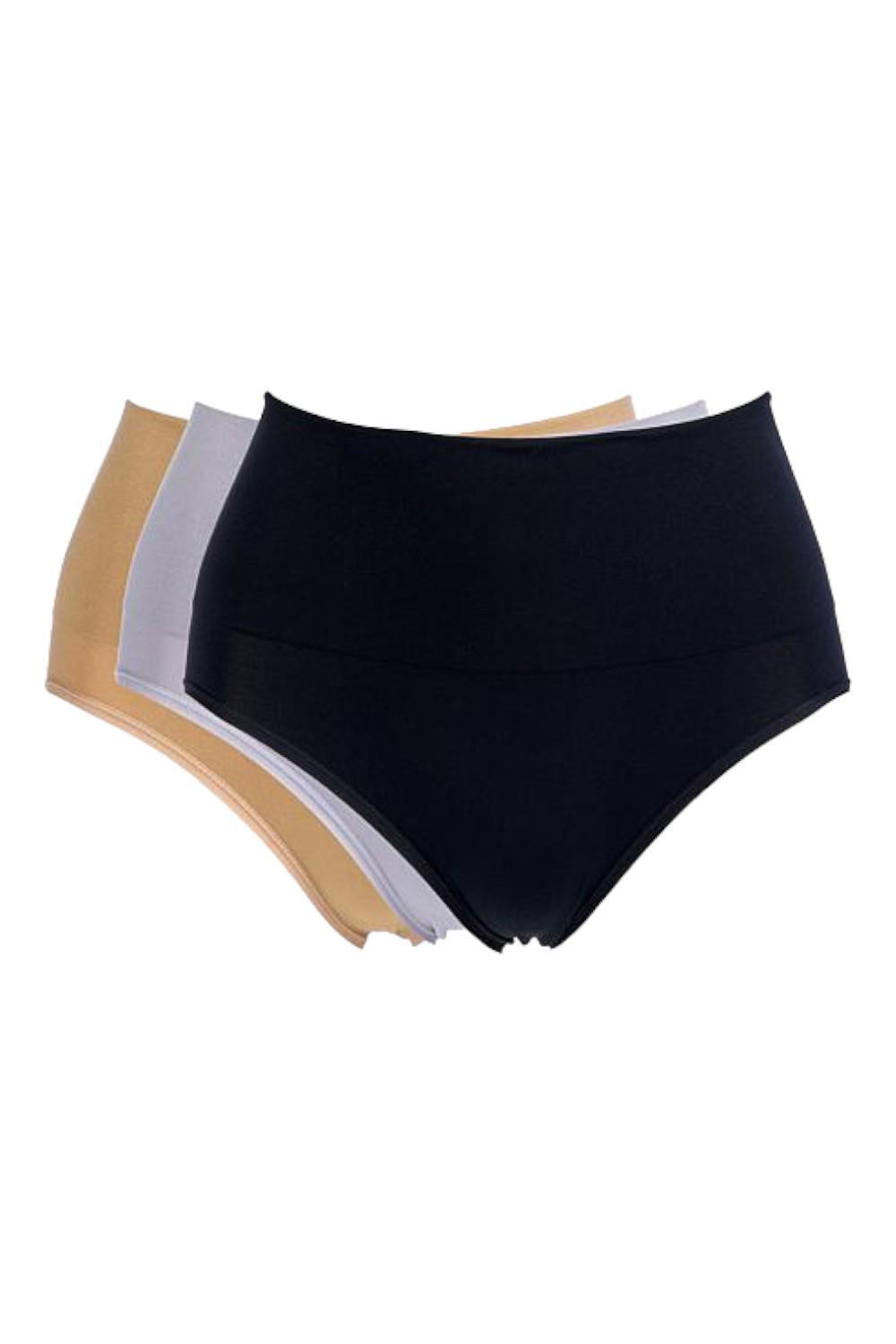 Yummie 3-pack Sage Seamless Shaping Brief Black/Almond/Gray
