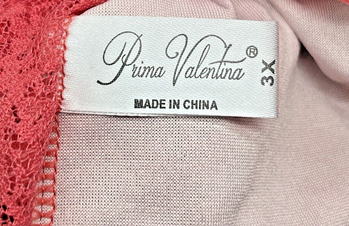 Prima Valentina Women’s Lacey Bikini Panties SZ 3XL 3-Pk Peach Beige Pink