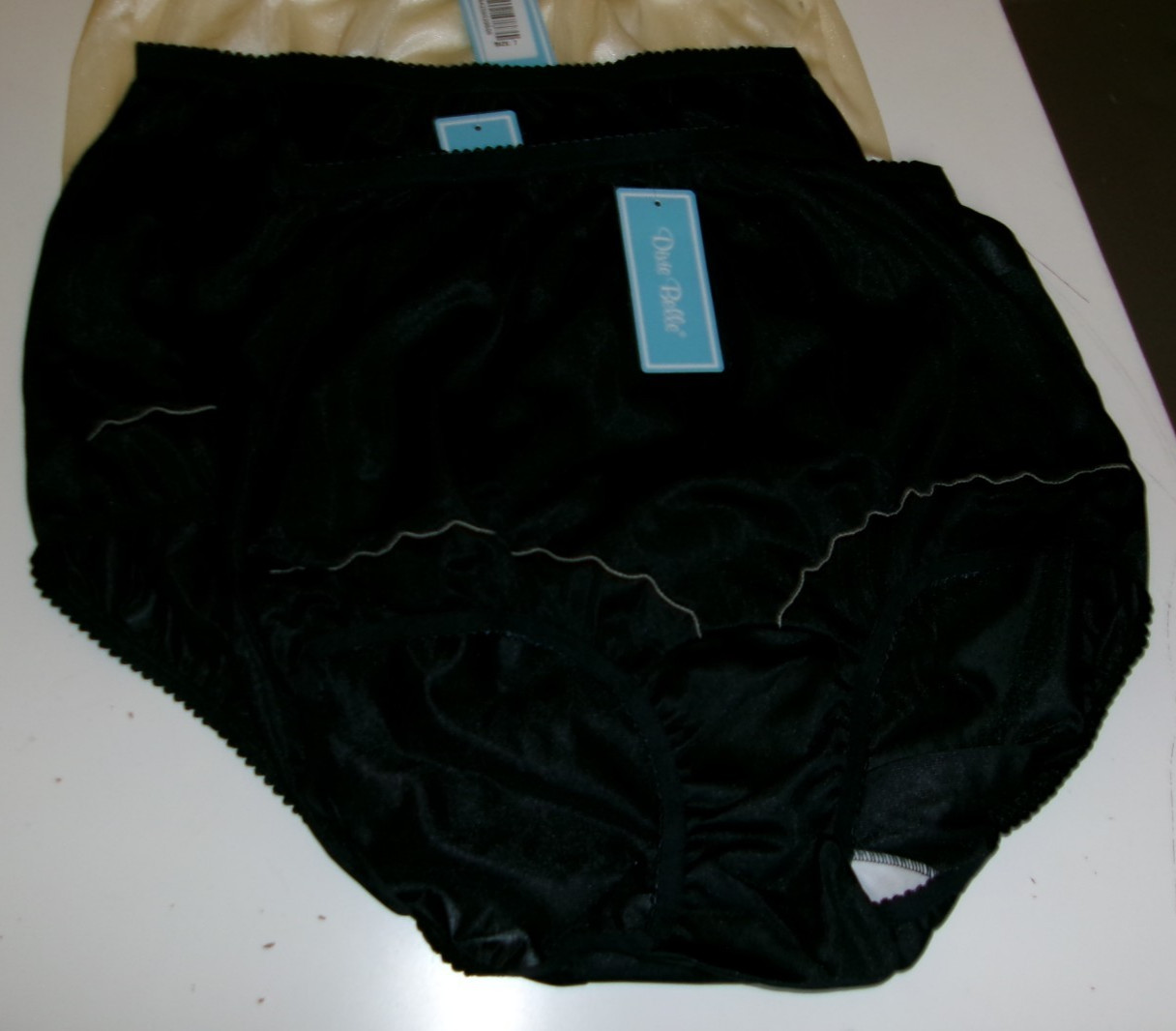 3 Dixie Belle by Velrose Full cut Briefs Style 719 2 Black 1 Beige Size 7