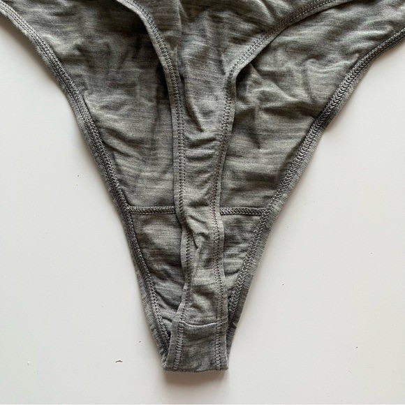 allbirds Trino Thong Underwear Panty Wool Blend Boulder Gray 3X NWT