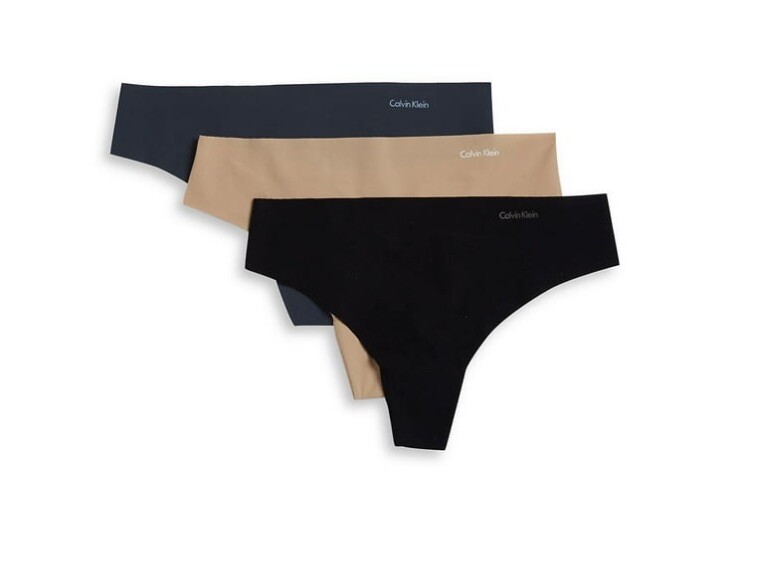 Calvin Klein Women’s Multi Invisibles 3 Thong Panty Underwear Size L Large