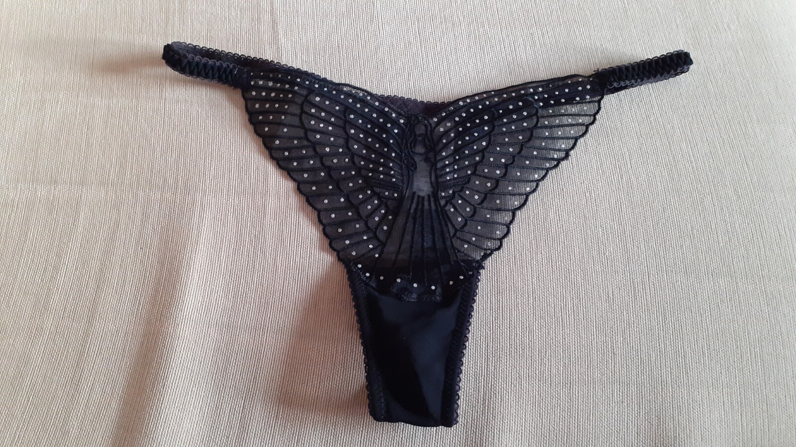 Black Thong Size M H&M