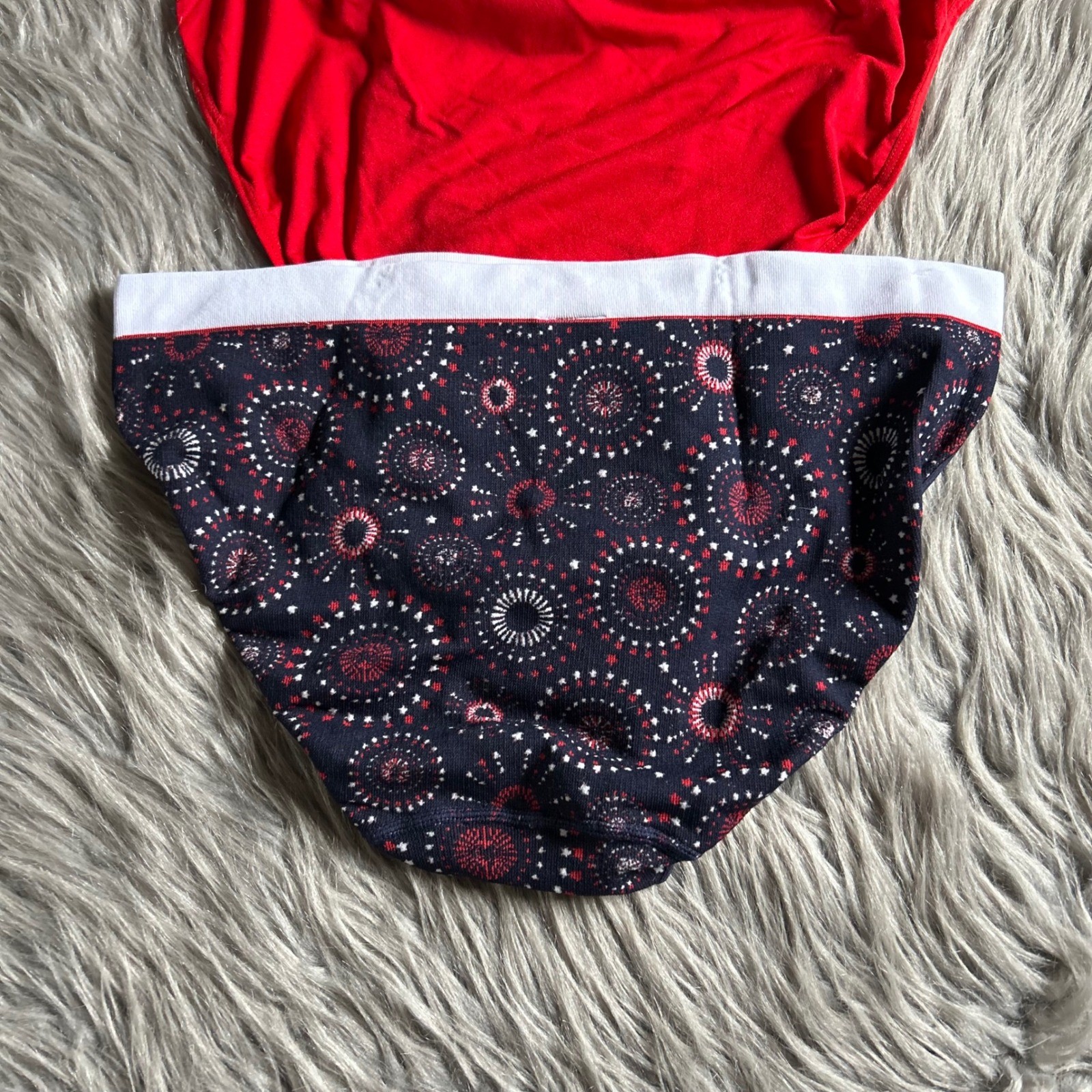 Celebrate Patriotic Fourth Of July Bikini Panties Women Size XL (16-18) Seamless