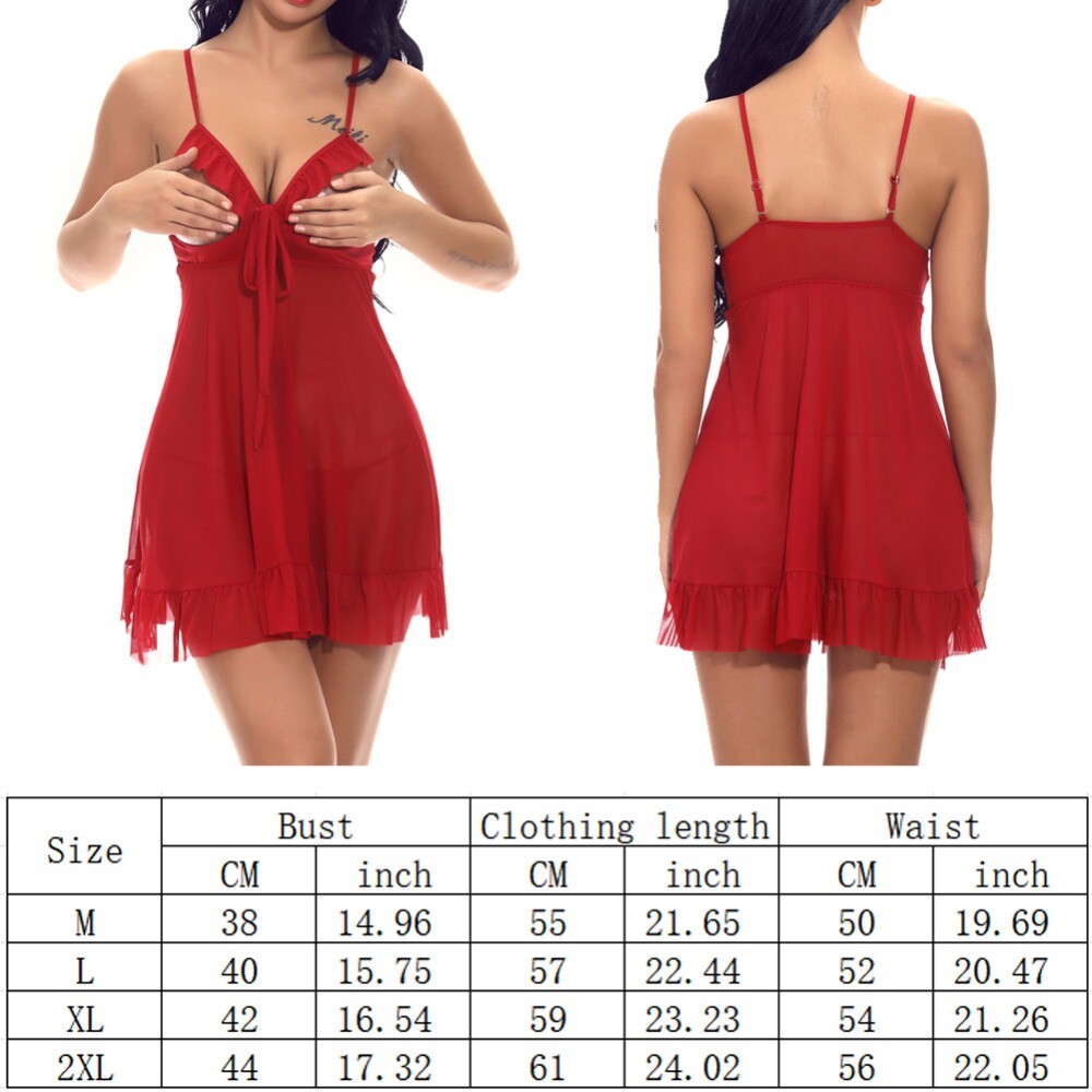 Women’s Sexy Lingerie Sleepwear Babydoll Underwear Lace Dress G-String Nightwear