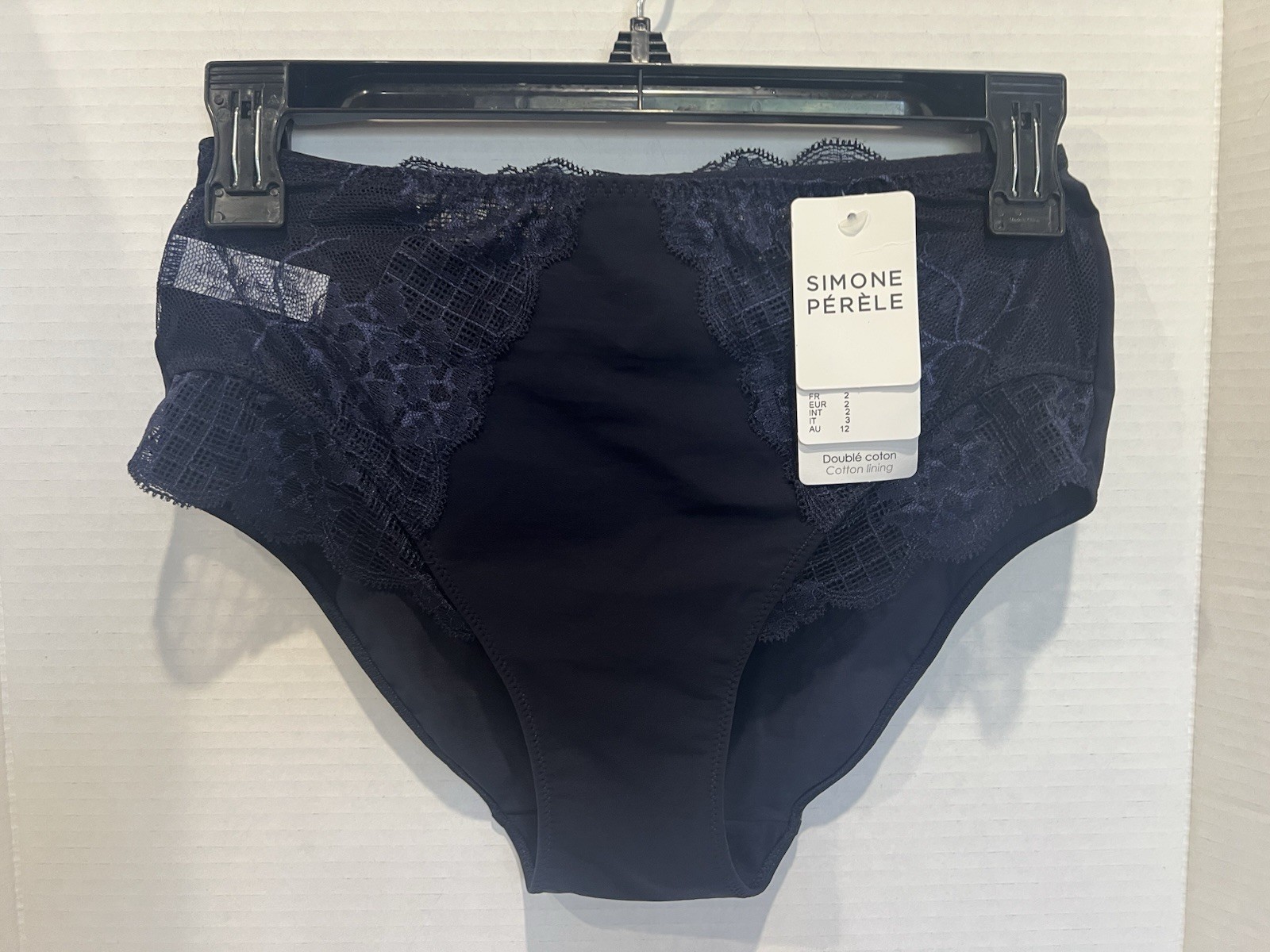 Simone Perele 12Z770 Reve Retro Brief Panties Size 2 (France/EU sizing) Navy NWT