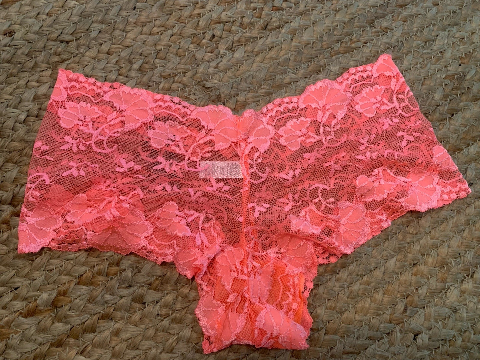 NWT Mamia Womens Size XL Panty Coral Hipster Lace Floral Intimates Panties