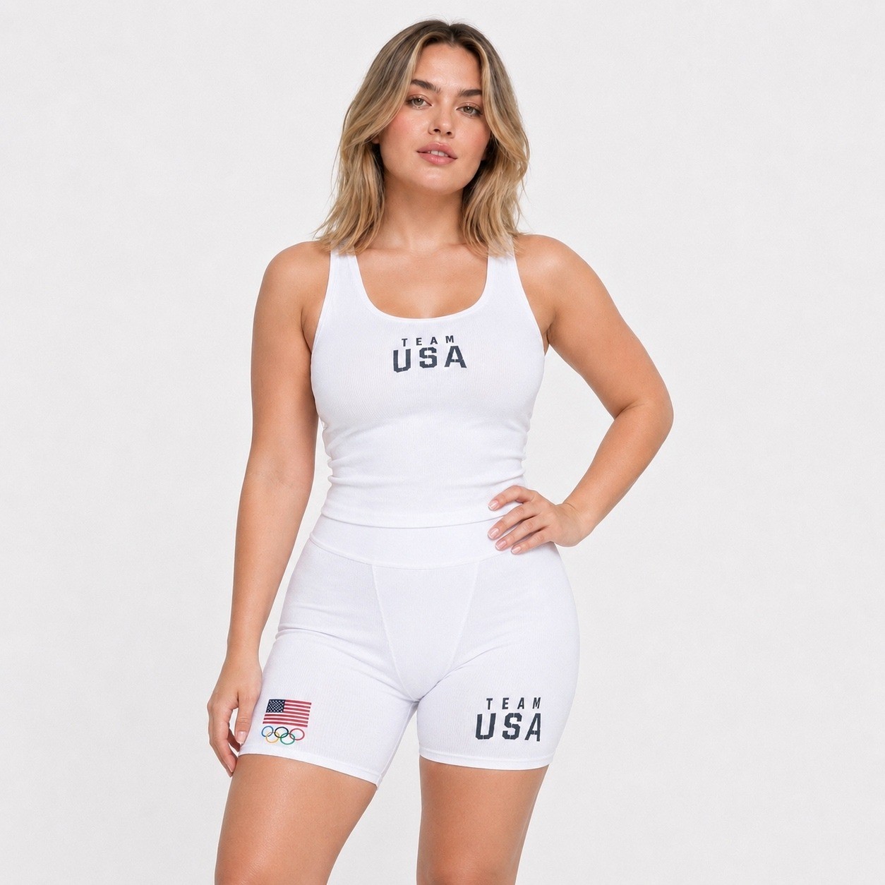 SKIMS Soft Lounge Boxer Short Team USA White XL