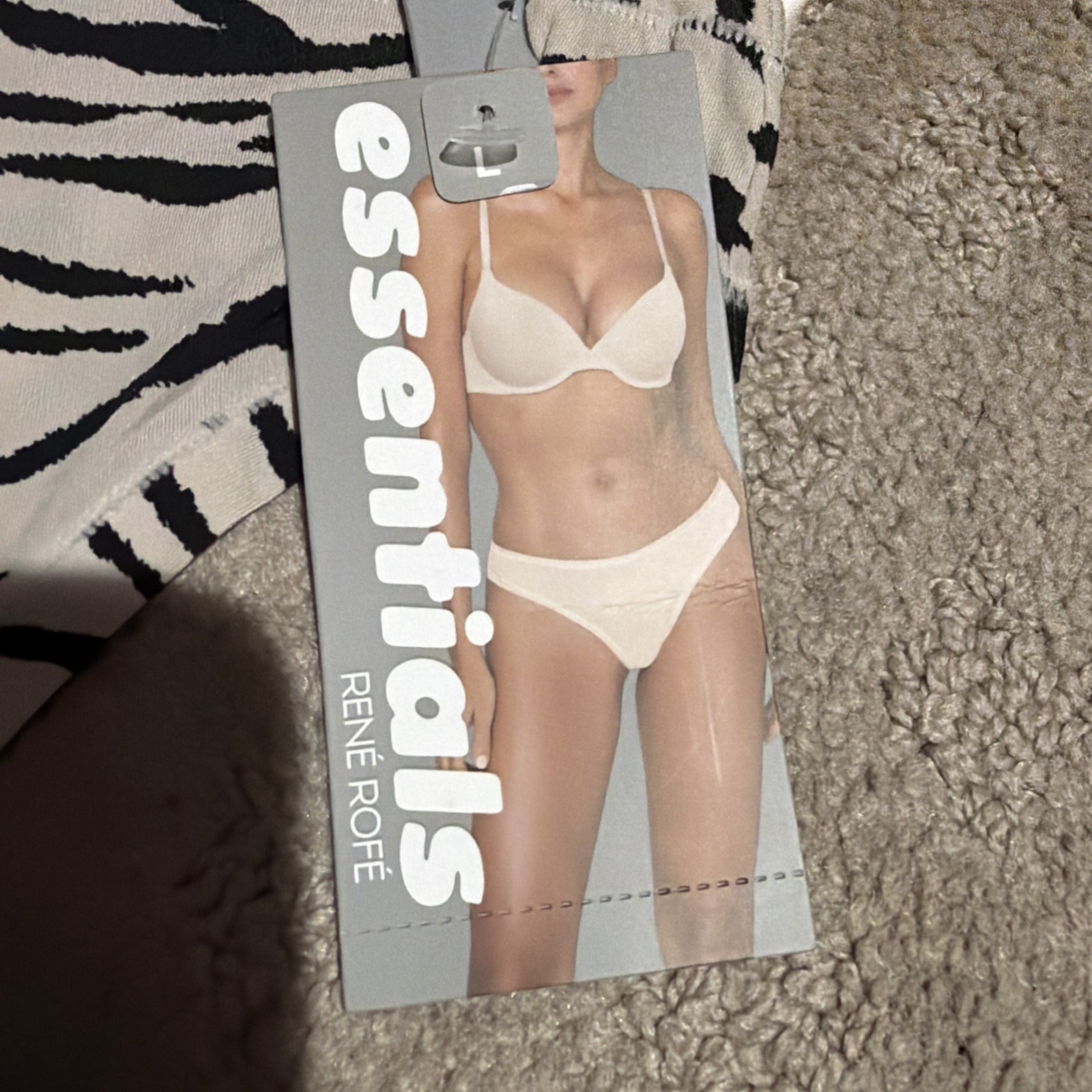 Essentials By Rene Rofe 5pk Multicolor Flexible Fit Thongs. Sz L. NWT!