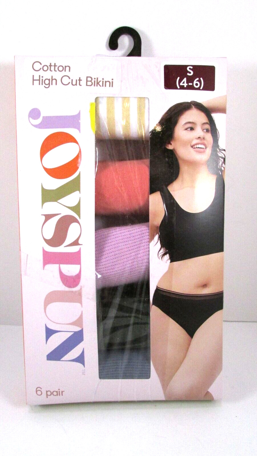 Joyspun Women’s Seamless High Cut Bikini Panties Small (4-6) Mixed print 5 Pack