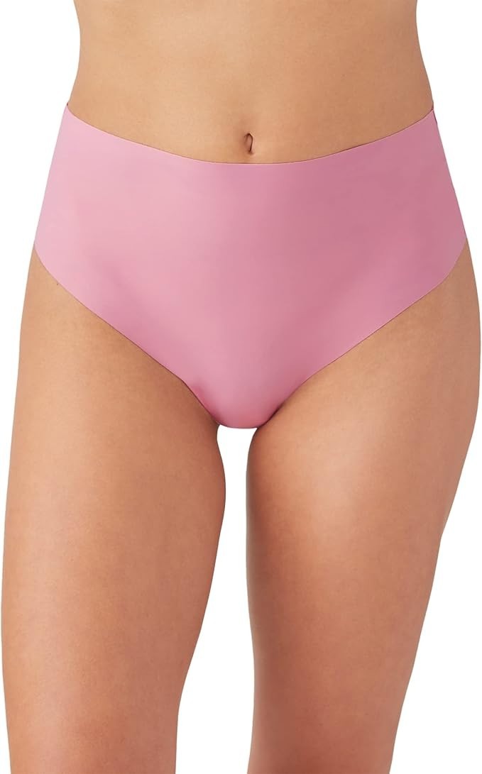b.tempt’d by Wacoal Women’s B.Bare Hi Waist Thong, Sea Pink, M L XL