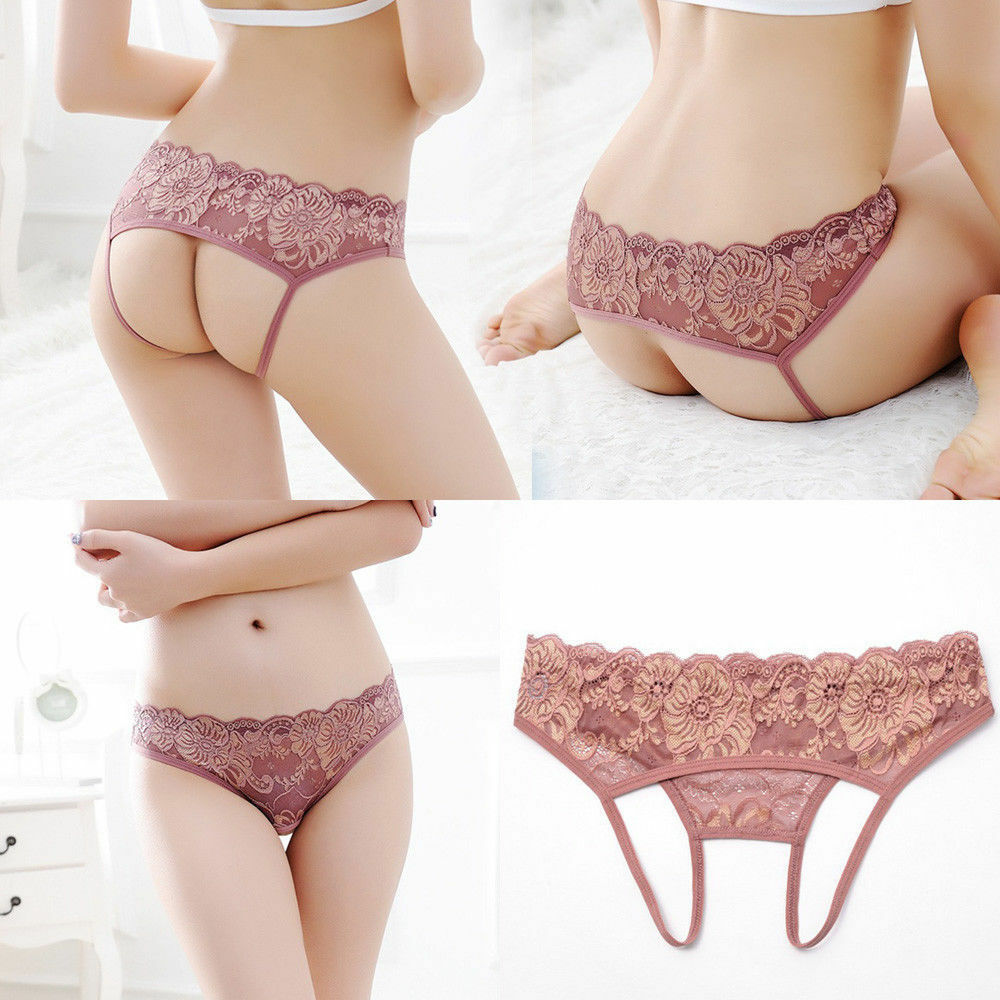 USA Sexy Women Lace Thong G-string Panties Lingerie Underwear Crotchles T-back