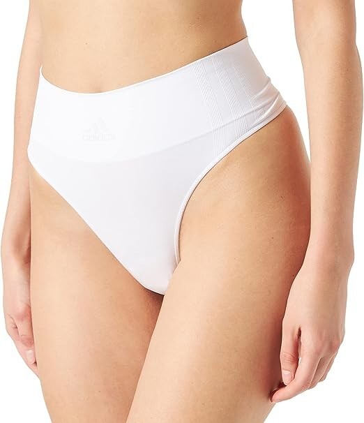 NWT adidas Womens M Seamless Micro Stretch Thong Panties Almond $15