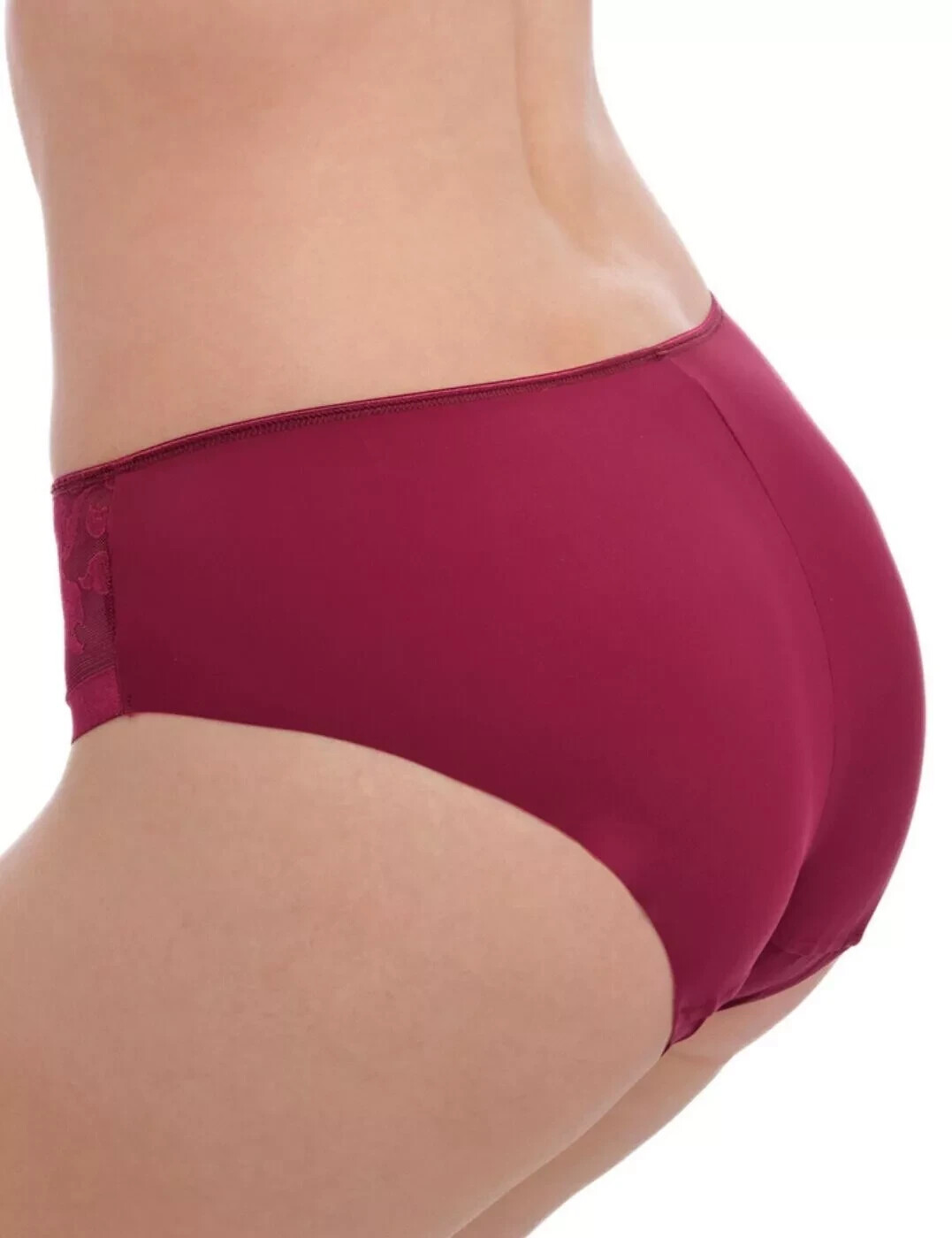 Fantasie Illusion Brief Size L 14 16 Berry Red No VPL Mid Rise Knickers 2985 New