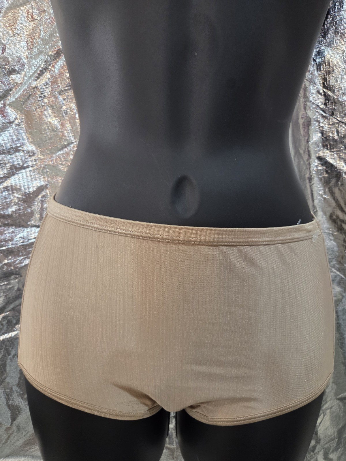 New Beige Silky Shiny Nylon Vanity Fair Granny Panty Size Small 5 Style 13113