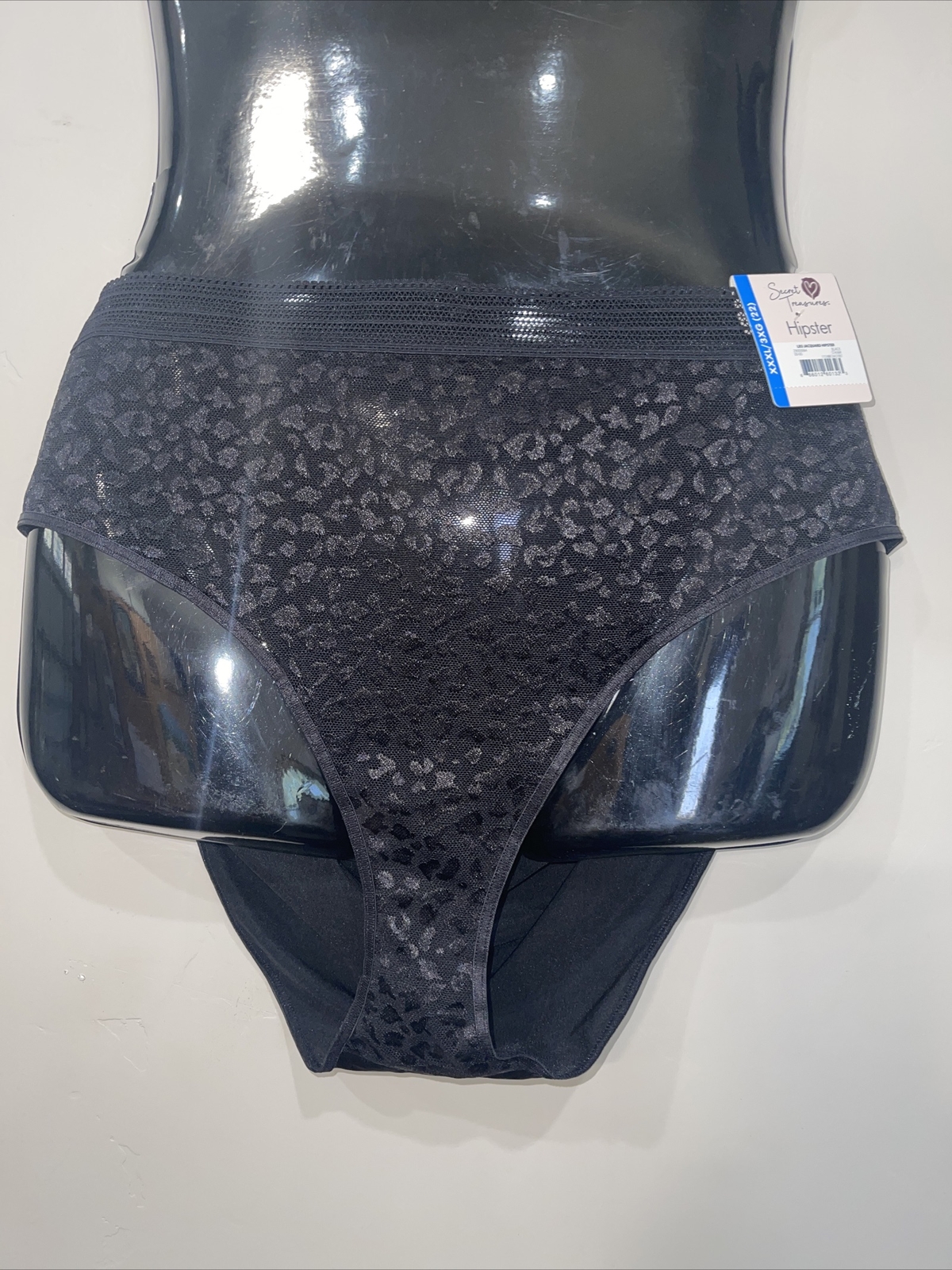 NWT Secret Treasures Bikini Panty Black Lace Womens 3X Sissy Feminine Romantic